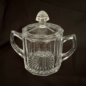 Vintage Star Burst Covered Glass Sugarer